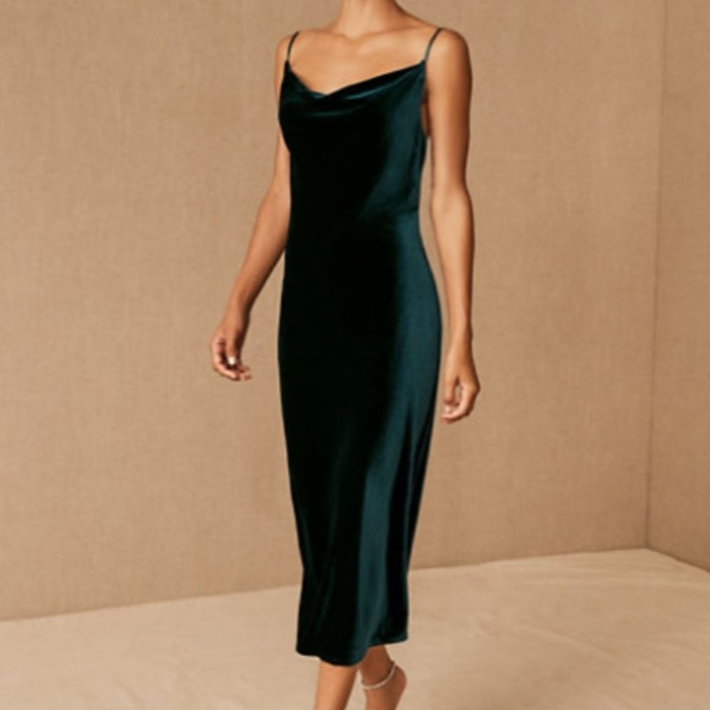 Jenny Yoo Bentley Velvet Midi Dress